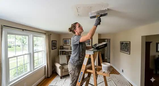 Ceiling repair project in Delaware